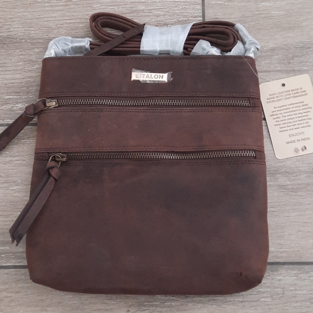 Estalon leather crossbody purse